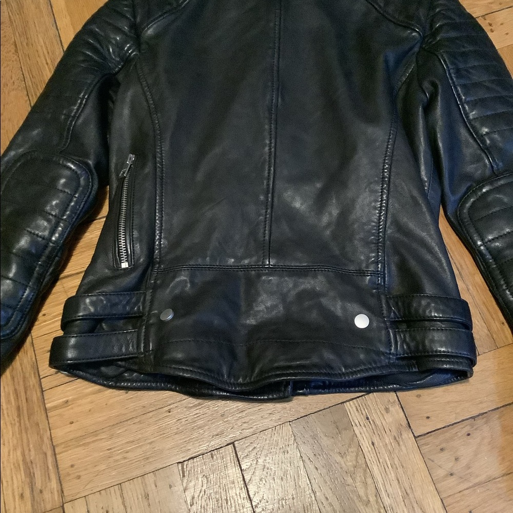 All Saints Black Leather Jacket - Picture 5 of 11